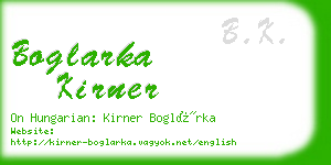 boglarka kirner business card